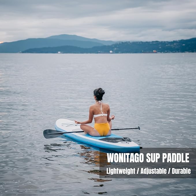 SUP Paddleboard Paddle with Aluminum Shaft and Nylon Blade, Lightweight Stand Up Paddle Board Oars, Adjustable170-210 cm/68-84 inch - The Vitality Estate