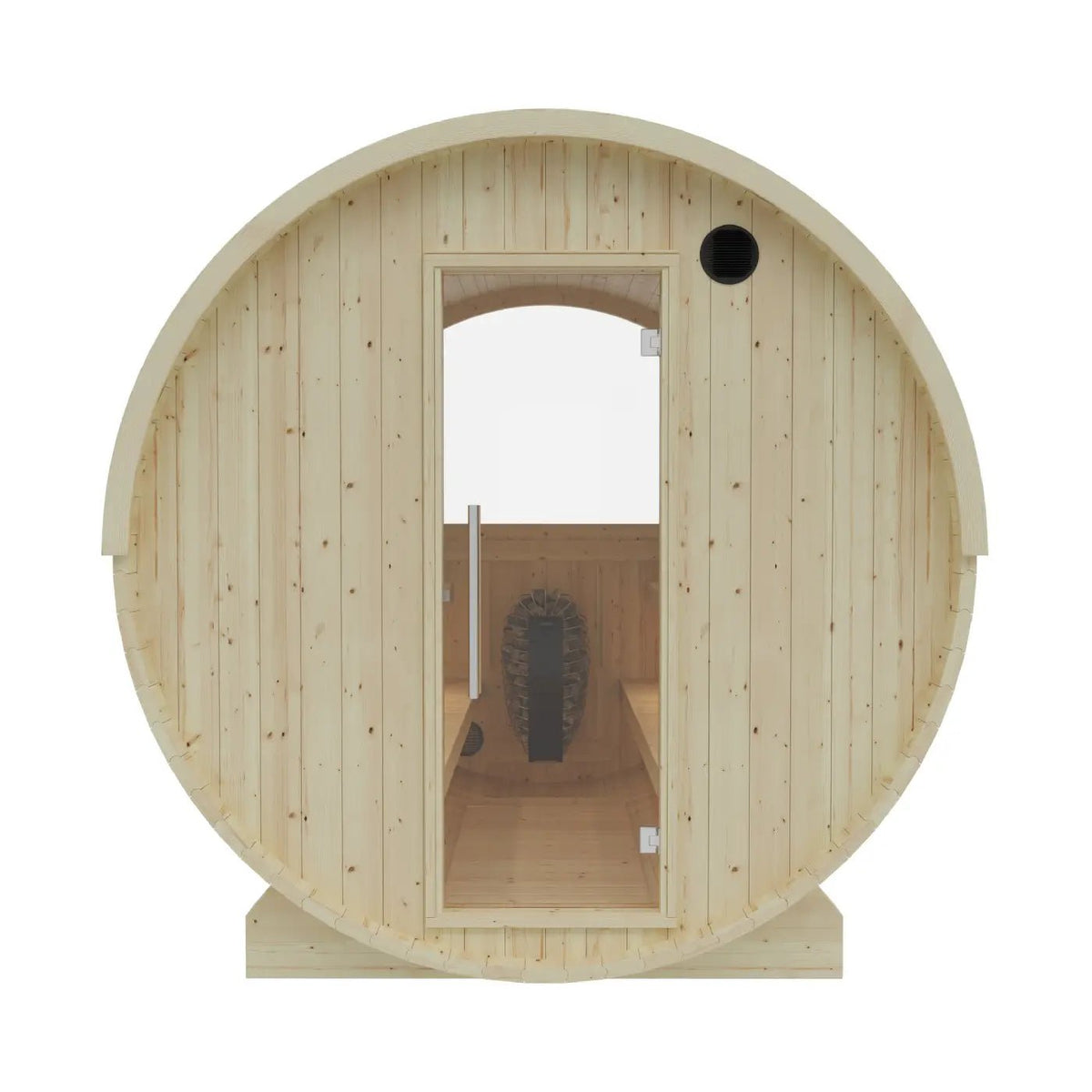Tampere Finnish Barrel Sauna with WiFi Heater - Finnish Sauna Builders - The Vitality Estate