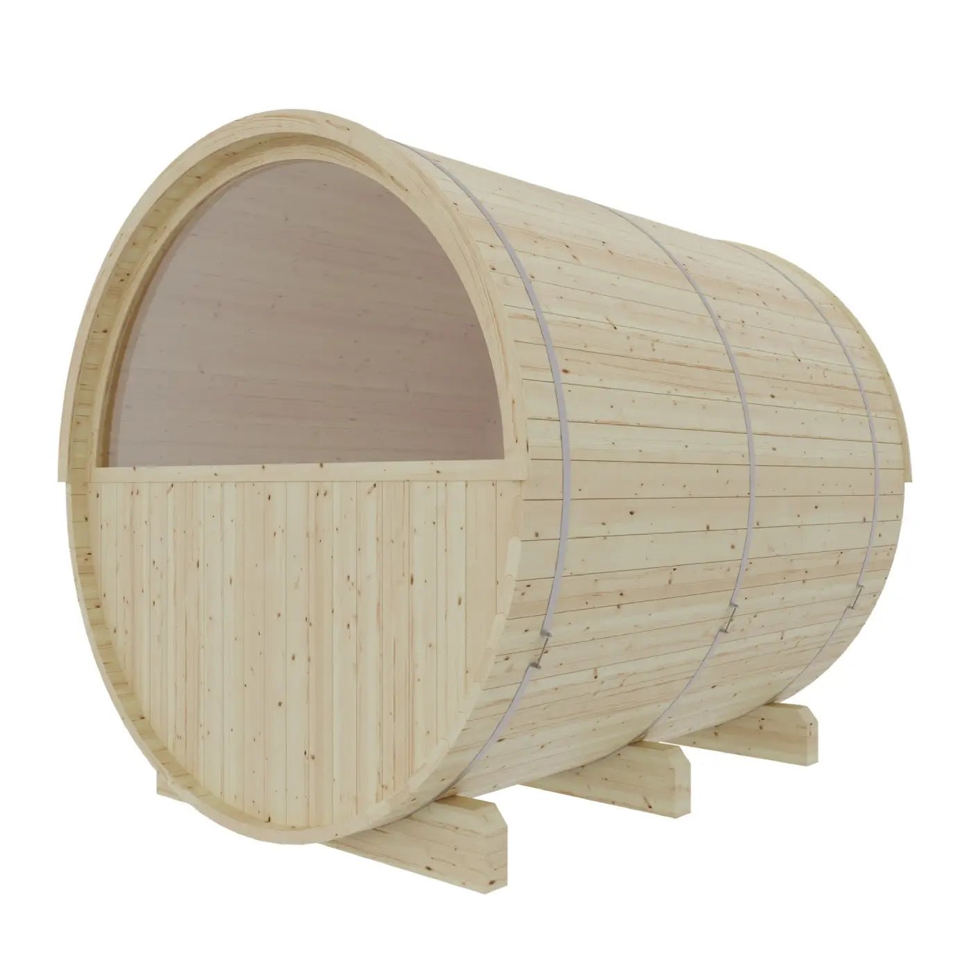 Tampere Finnish Barrel Sauna with WiFi Heater - Finnish Sauna Builders - The Vitality Estate
