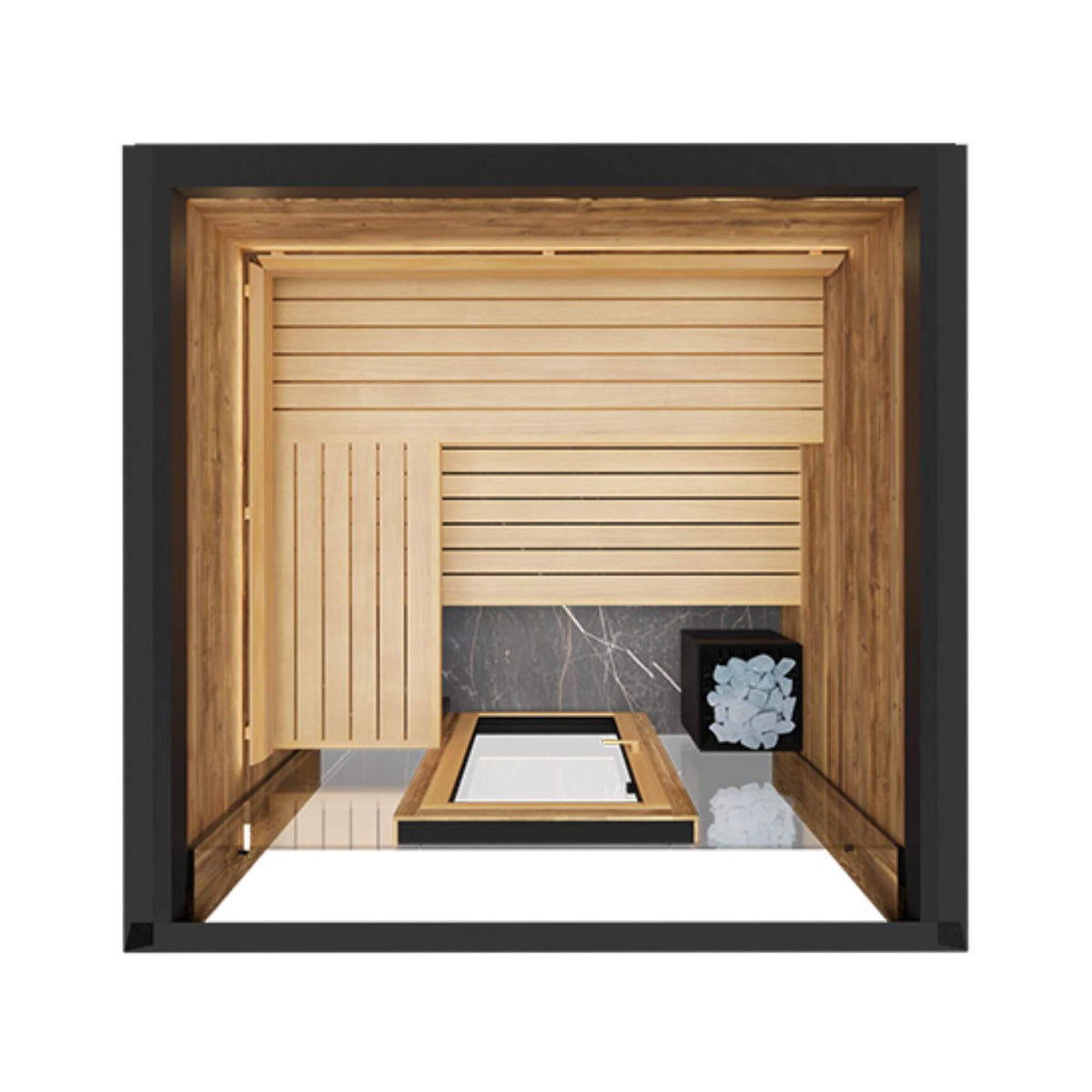 ThermaSol Fortis Fully-Assembled 4-Person Outdoor Sauna Cabin [Made-To-Order] [14-FORTIS] (SAK35896) - The Vitality Estate