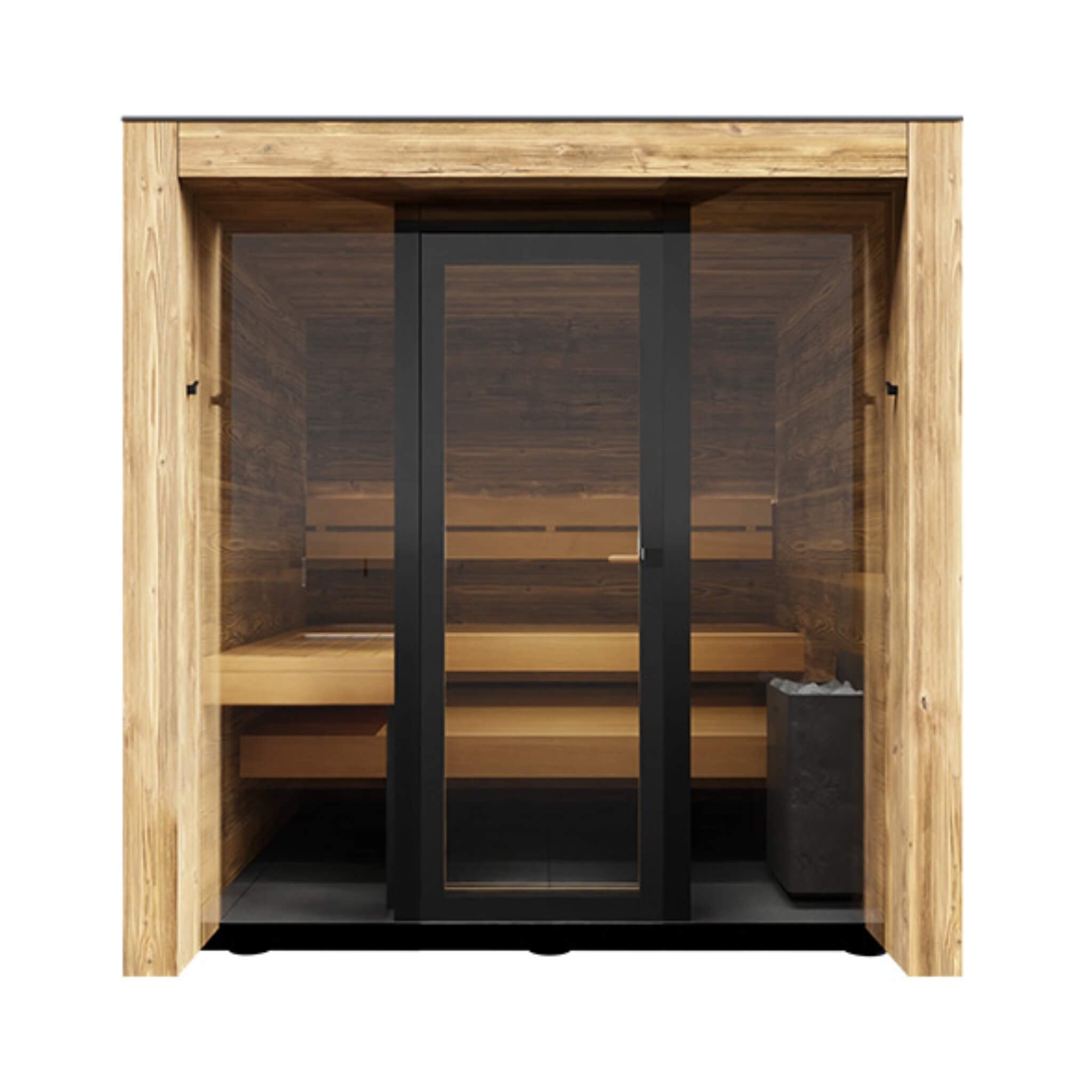 ThermaSol Fortis Fully-Assembled 4-Person Outdoor Sauna Cabin [Made-To-Order] [14-FORTIS] (SAK35896) - The Vitality Estate