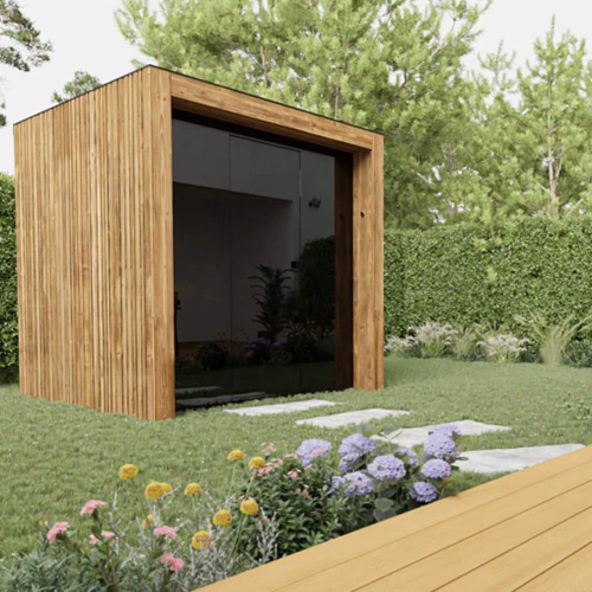 ThermaSol Fortis Fully-Assembled 4-Person Outdoor Sauna Cabin [Made-To-Order] [14-FORTIS] (SAK35896) - The Vitality Estate