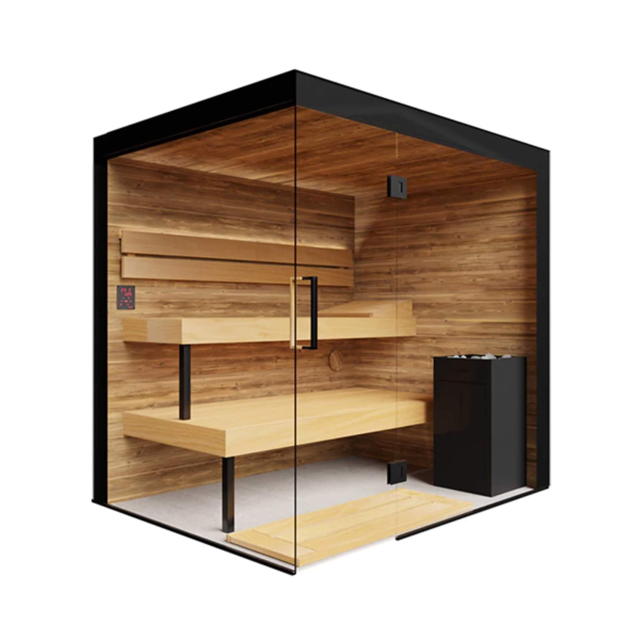 ThermaSol Lumaria 2-5 Person Indoor Glass Sauna Cabin [14-LUMARIA] (SAK84962) - The Vitality Estate