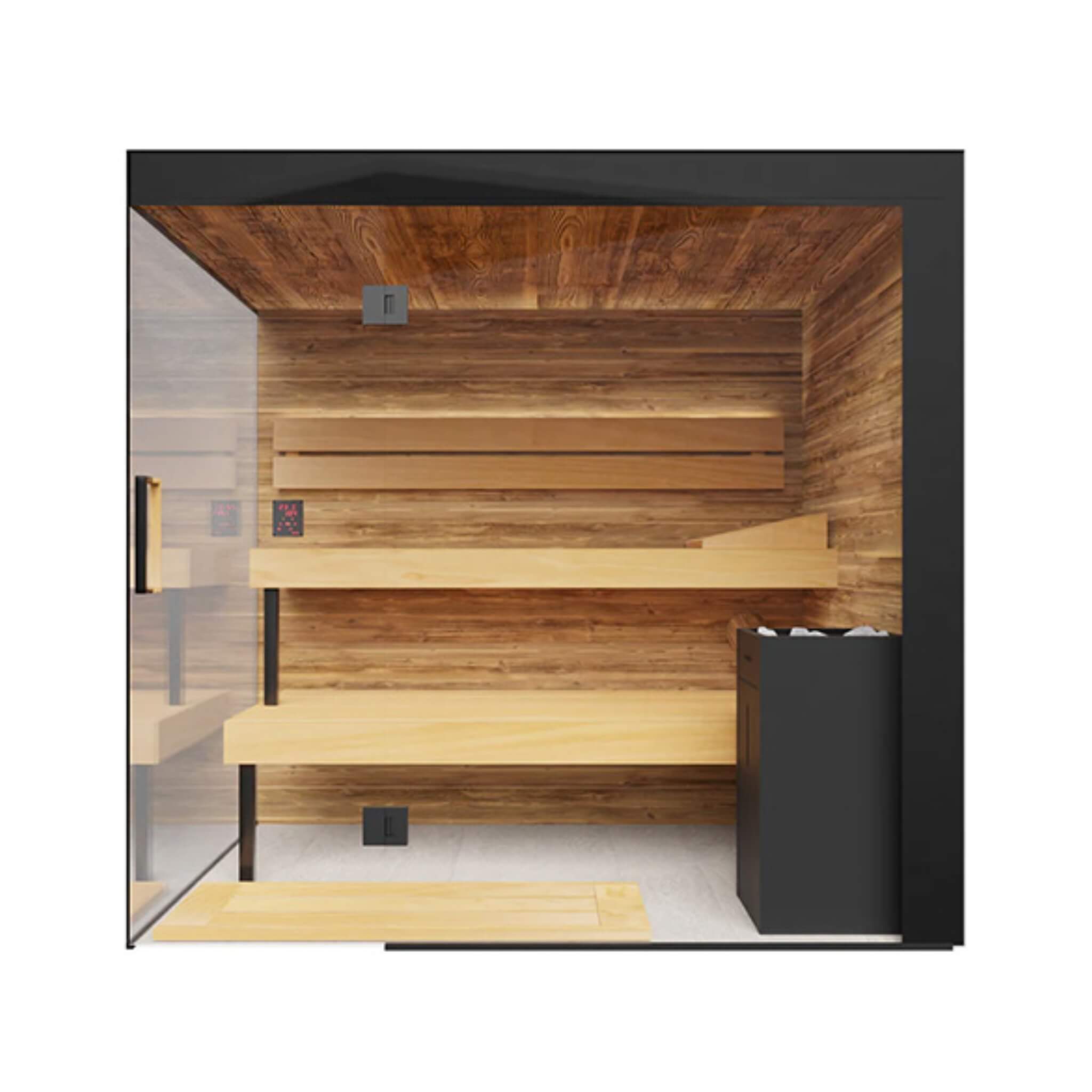 ThermaSol Lumaria 2-5 Person Indoor Glass Sauna Cabin [14-LUMARIA] (SAK84962) - The Vitality Estate