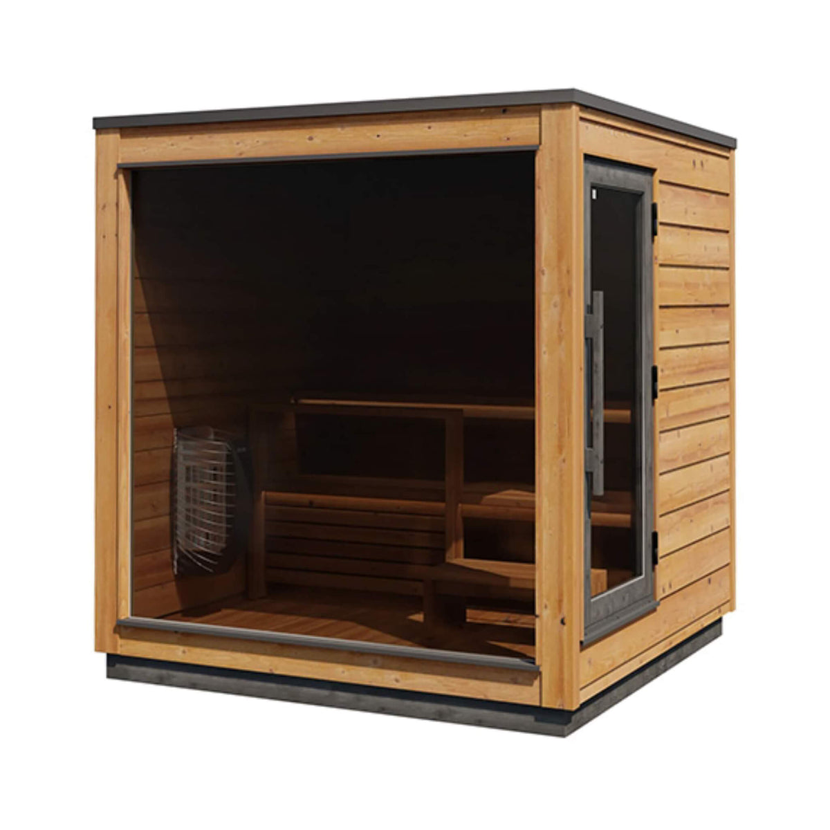 ThermaSol Nordic Dawn 4-Person Fully-Assembled Outdoor Sauna Cabin [Made-To-Order] [14-KIR-4555] (SAK82057) - The Vitality Estate
