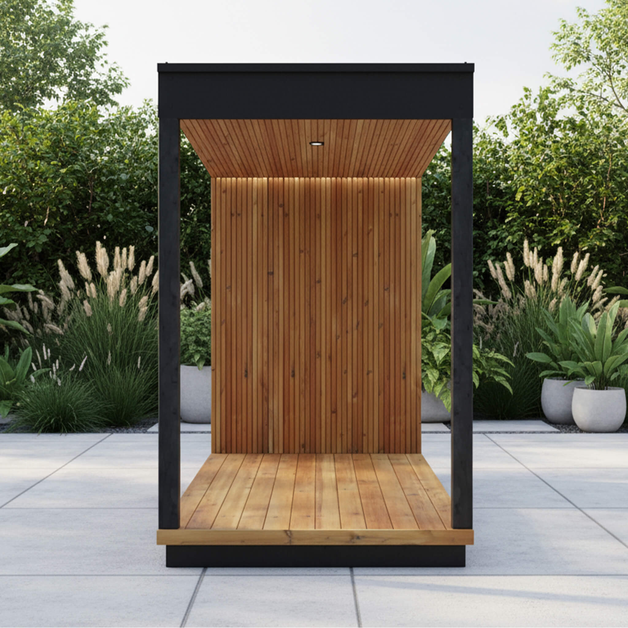 ThermaSol Nordic Misty Outdoor Fully-Assembled Wood Terrace [Made-To-Order] [14-KIR-3654/55] (SAK76490) - The Vitality Estate
