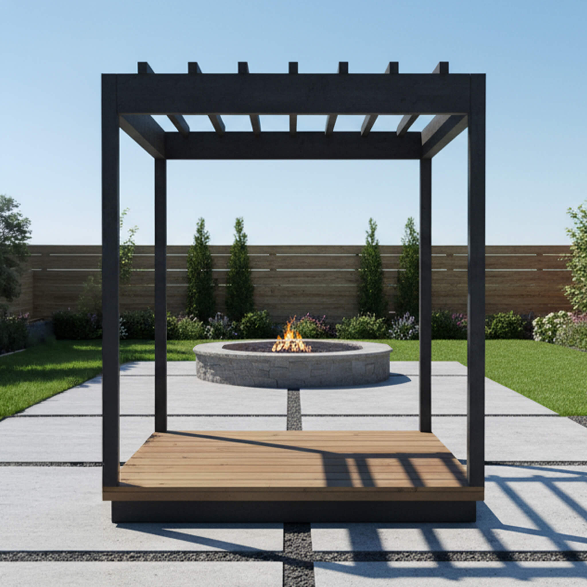 ThermaSol Nordic Misty Wood Pergola [Made-To-Order] [14-KIR-4015/16] (SAK81954) - The Vitality Estate