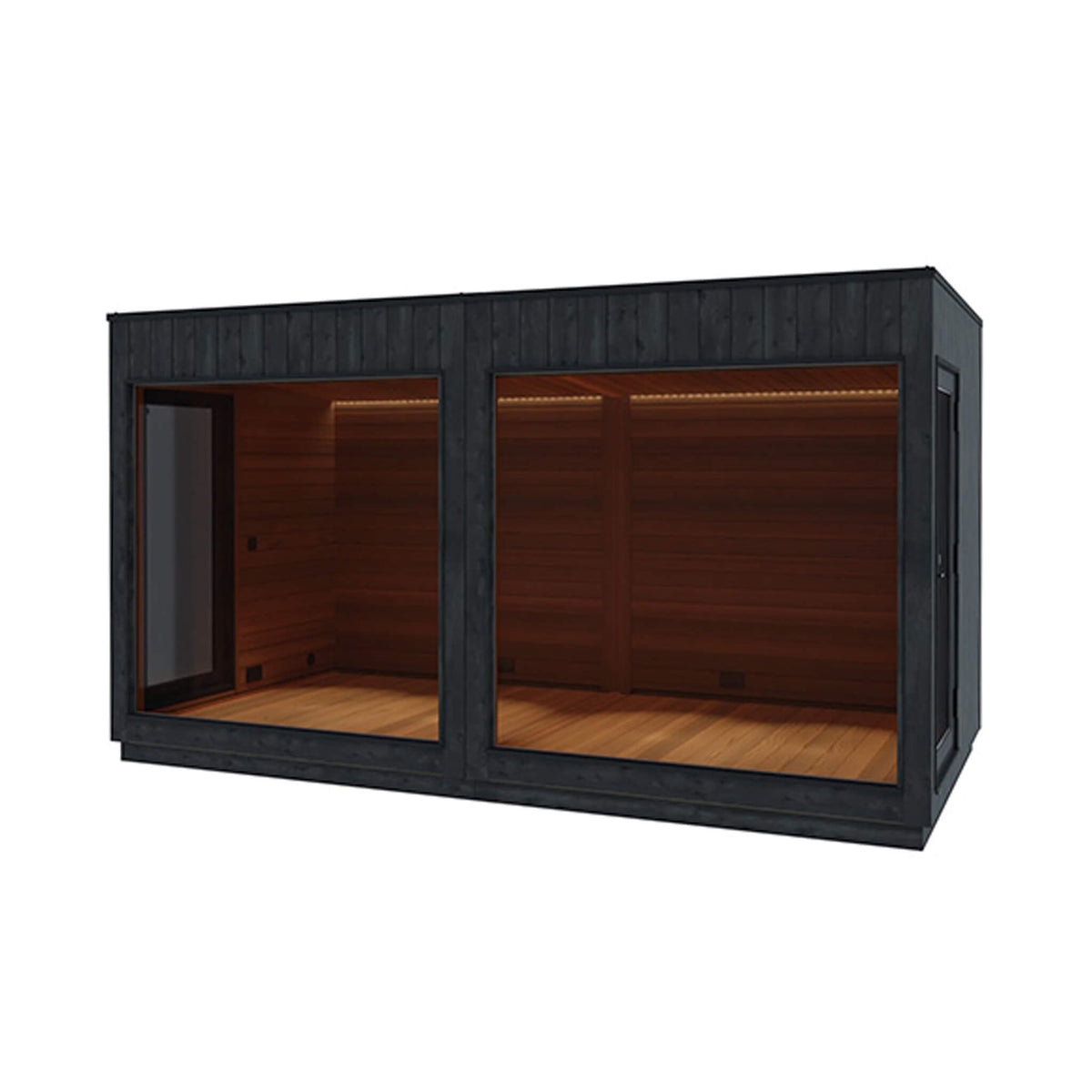 ThermaSol Nordic Misty XL Lounge 2-Entrance Outdoor Sauna Cabin [Made-To-Order] (SAK72368) - The Vitality Estate