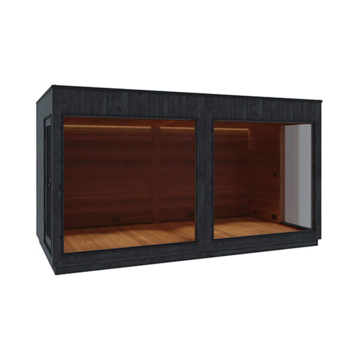 ThermaSol Nordic Misty XL Lounge 2-Entrance Outdoor Sauna Cabin [Made-To-Order] (SAK72368) - The Vitality Estate