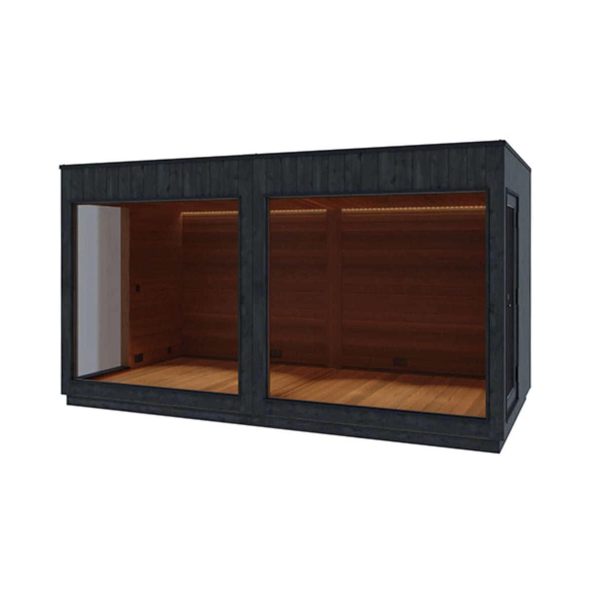 ThermaSol Nordic Misty XL Lounge 2-Entrance Outdoor Sauna Cabin [Made-To-Order] (SAK72368) - The Vitality Estate