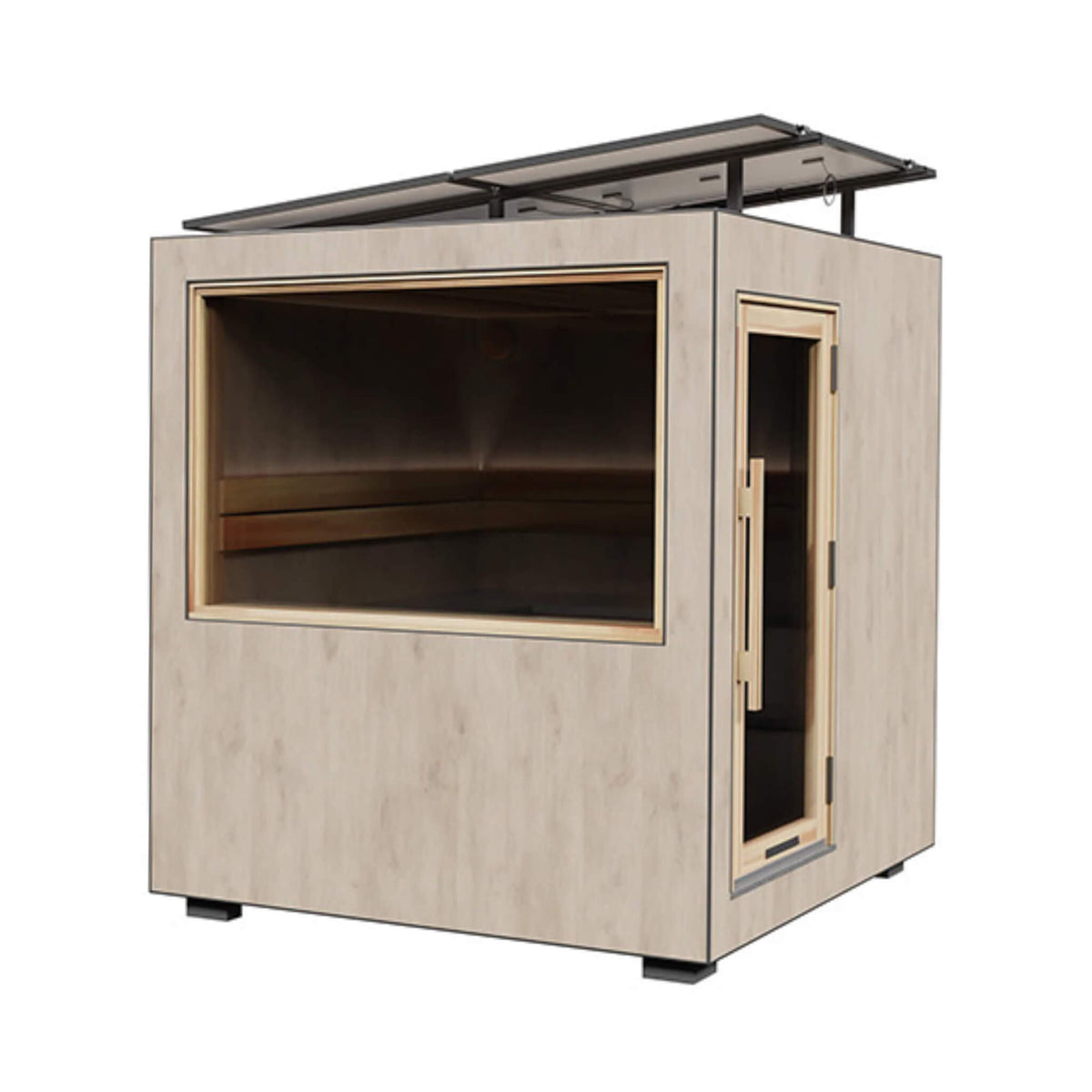 ThermaSol Solaris Fully-Assembled Outdoor Sauna Cabin [Made-To-Order] [14-KIR-4560/61] (SAK27532) - The Vitality Estate