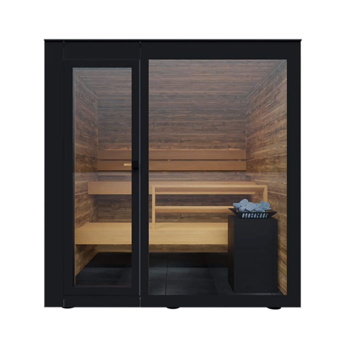 ThermaSol Spectra 4-Person Fully-Assembled Outdoor Sauna Cabin [Made-To-Order] [14-SPECTRA] (SAK46921) - The Vitality Estate
