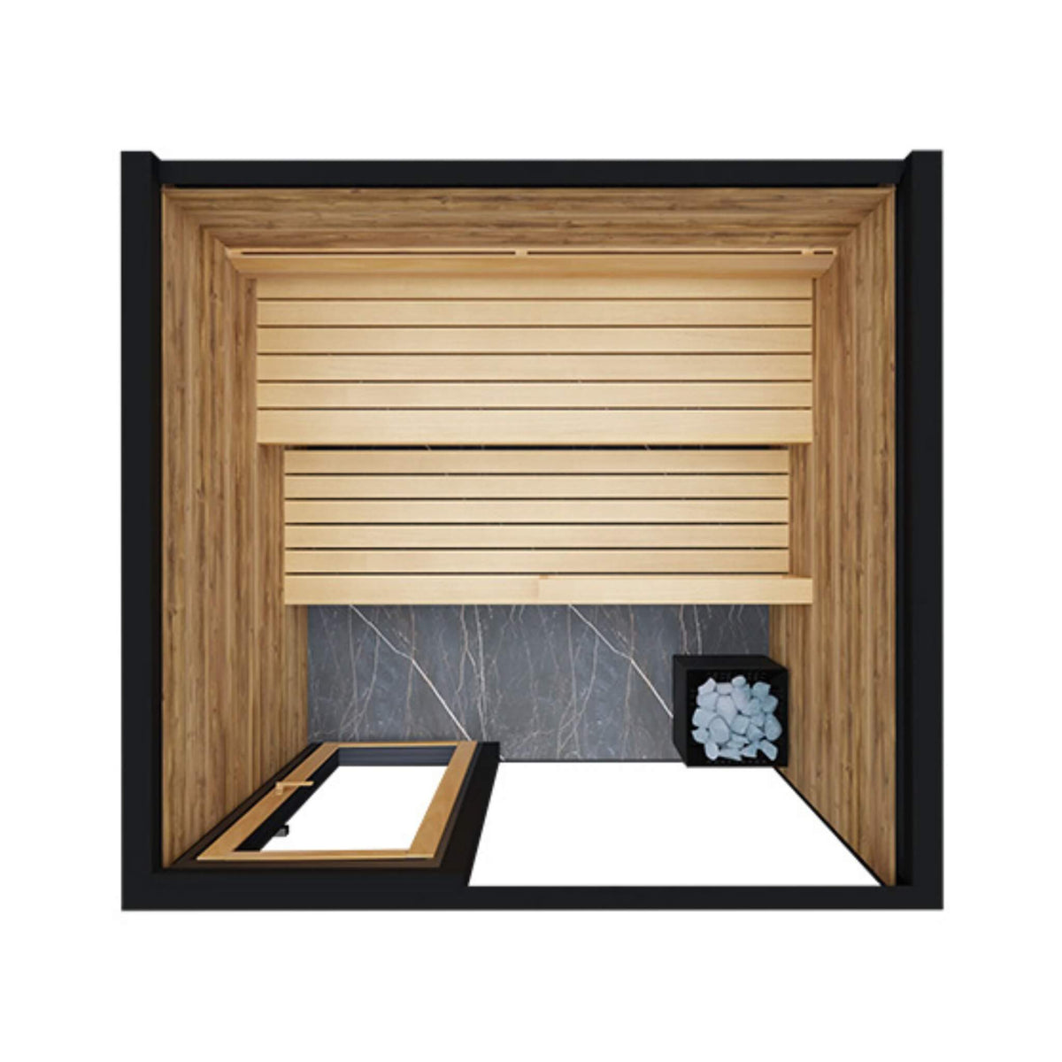 ThermaSol Spectra 4-Person Fully-Assembled Outdoor Sauna Cabin [Made-To-Order] [14-SPECTRA] (SAK46921) - The Vitality Estate