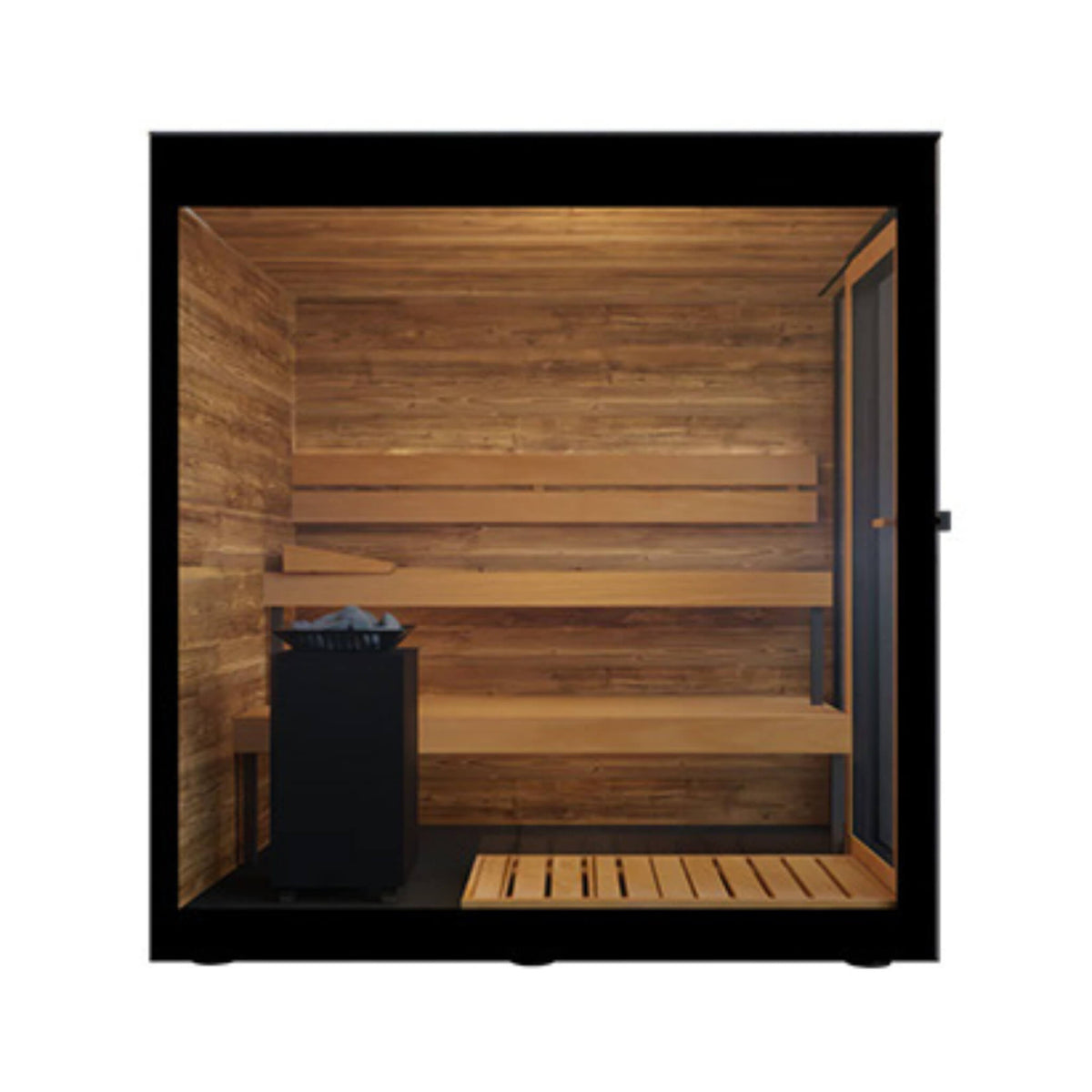 ThermaSol Vera 3-Person Fully-Assembled Outdoor Sauna Cabin [Made-To-Order] [14-VERADL/R] (SAK30752) - The Vitality Estate
