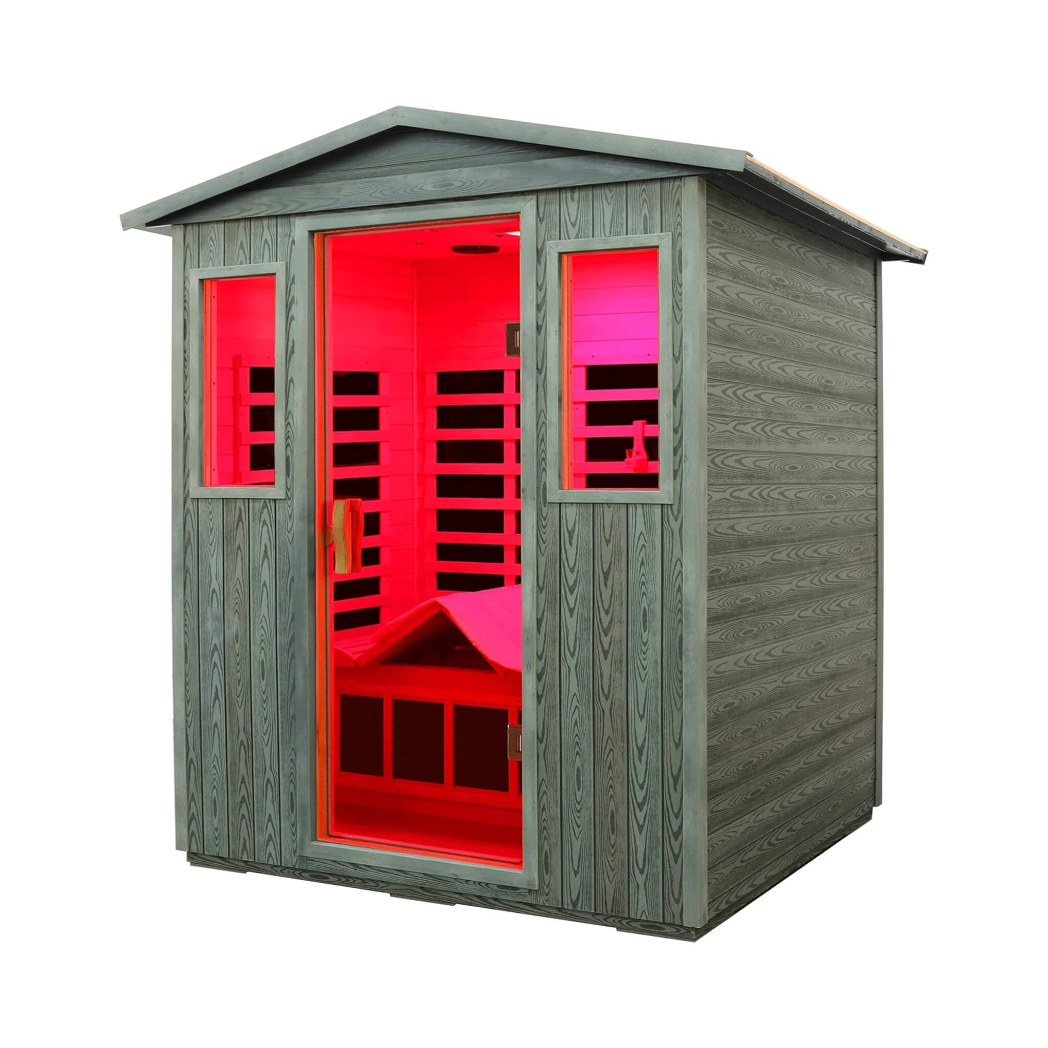 Thermora Nivea 3-Person Full-Spectrum Low EMF Carbonized Composite Infrared Sauna Room With Bluetooth Speakers (SAK85120) - The Vitality Estate