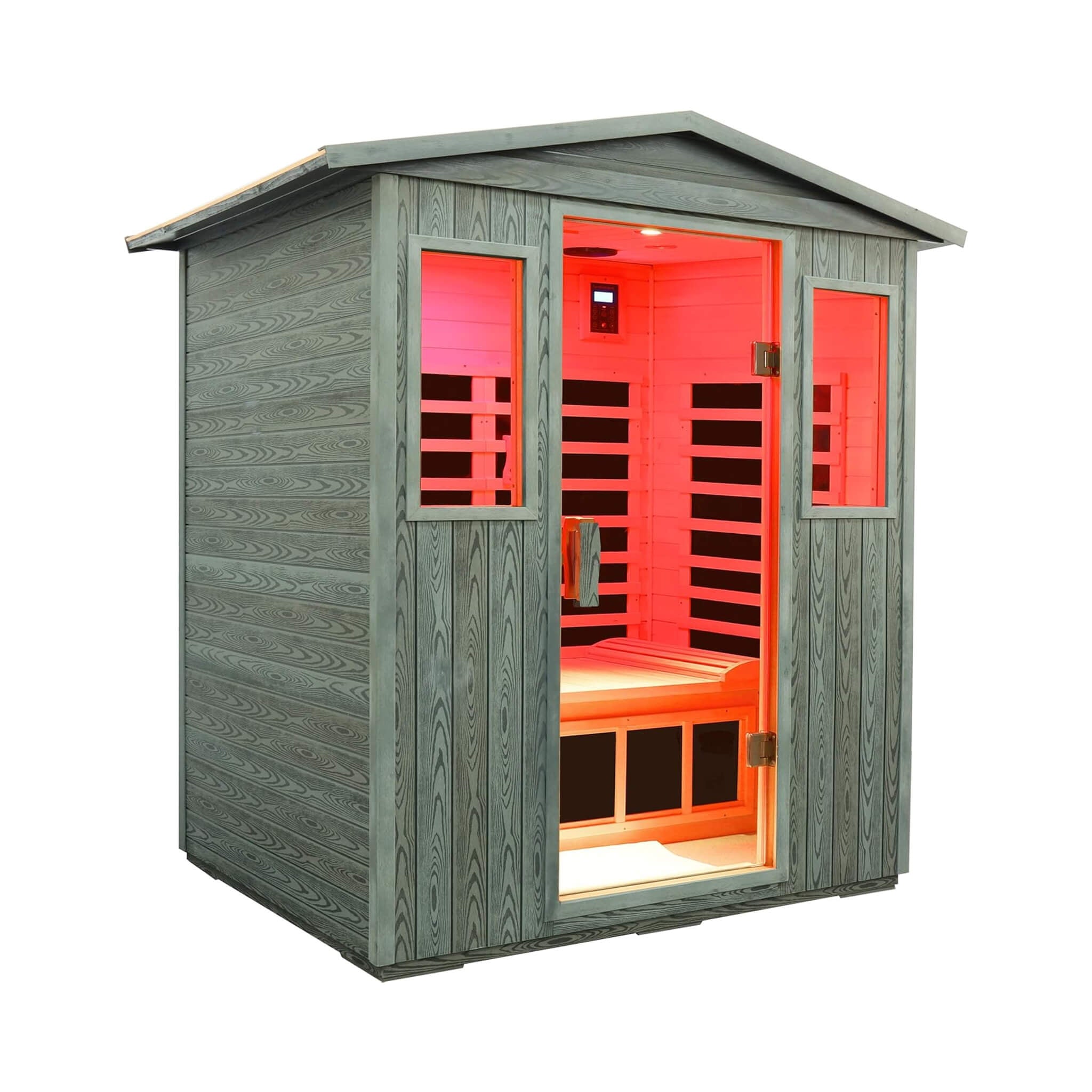 Thermora Nivea 3-Person Full-Spectrum Low EMF Carbonized Composite Infrared Sauna Room With Bluetooth Speakers (SAK85120) - The Vitality Estate