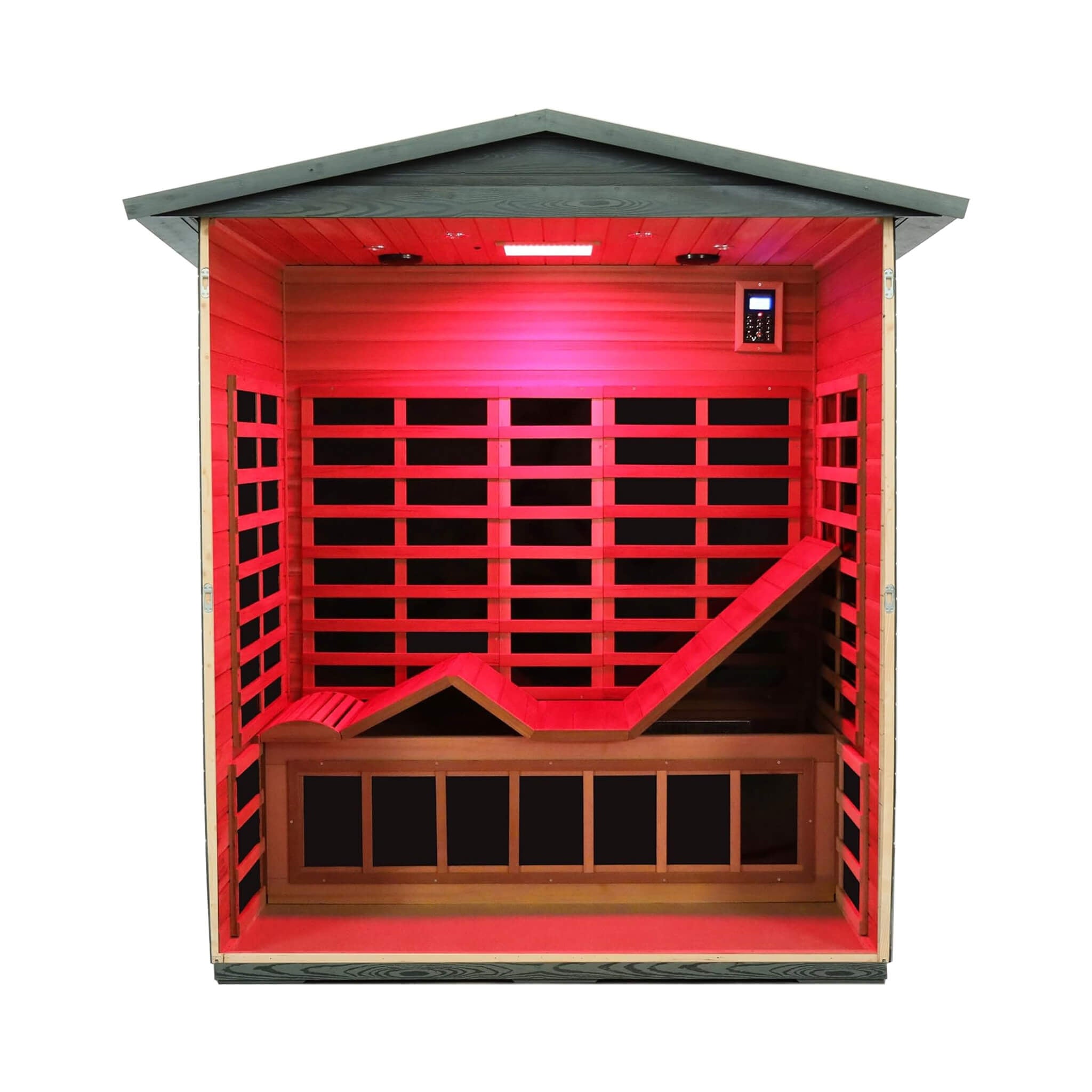Thermora Nivea 3-Person Full-Spectrum Low EMF Carbonized Composite Infrared Sauna Room With Bluetooth Speakers (SAK85120) - The Vitality Estate