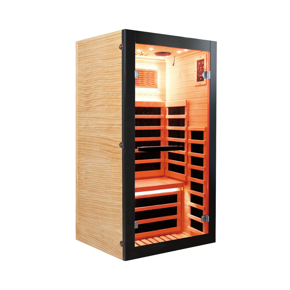 Thermora Solara Single-Person Chilean Pine Infrared Sauna Cabin (SAK57926) - The Vitality Estate