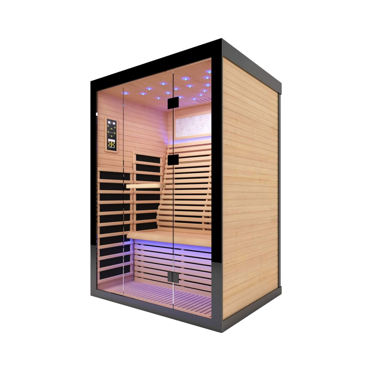 Thermora Vapor Luxury 2-Person Canadian Hemlock Wood Far Infrared Home Sauna (SAK56874) - The Vitality Estate