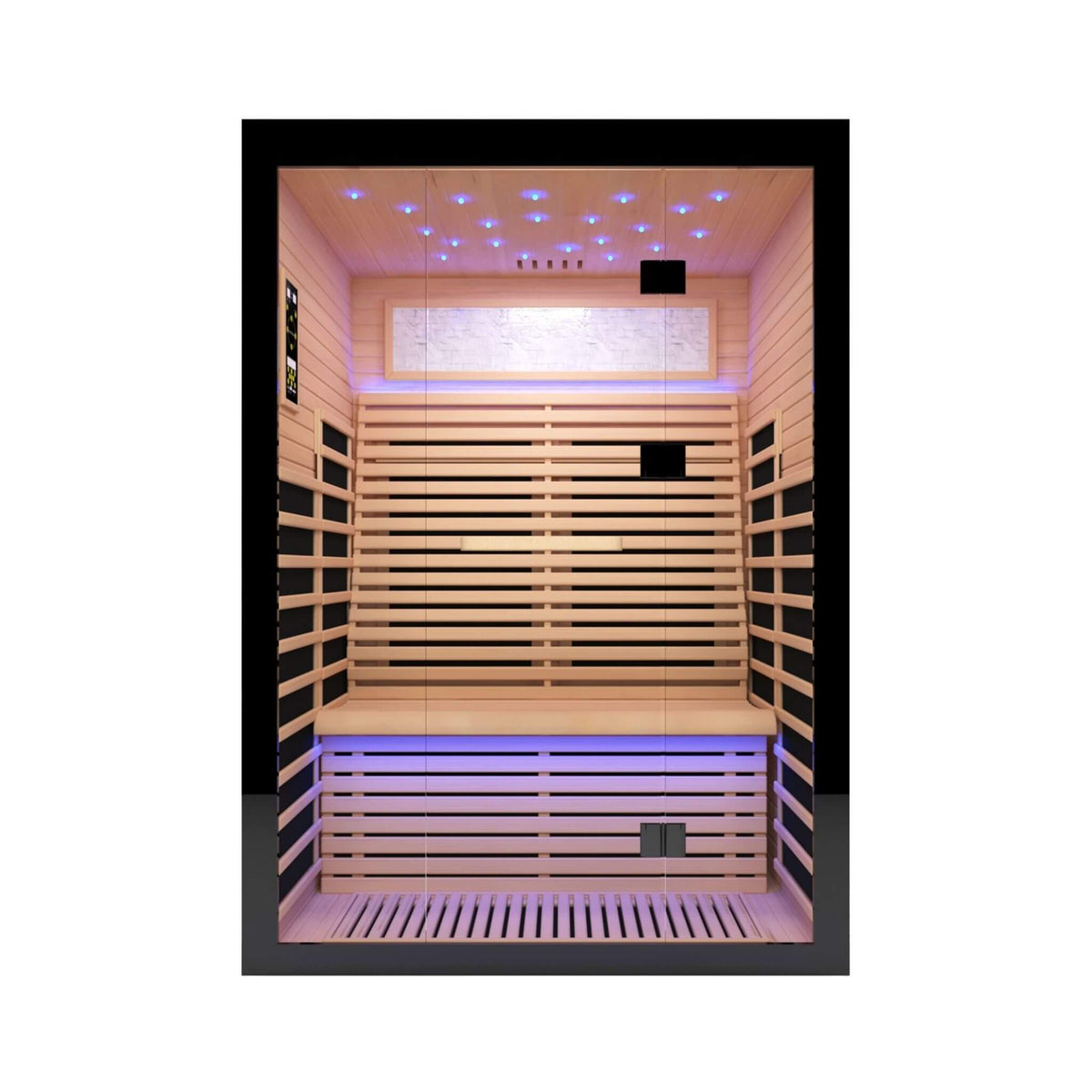 Thermora Vapor Luxury 2-Person Canadian Hemlock Wood Far Infrared Home Sauna (SAK56874) - The Vitality Estate