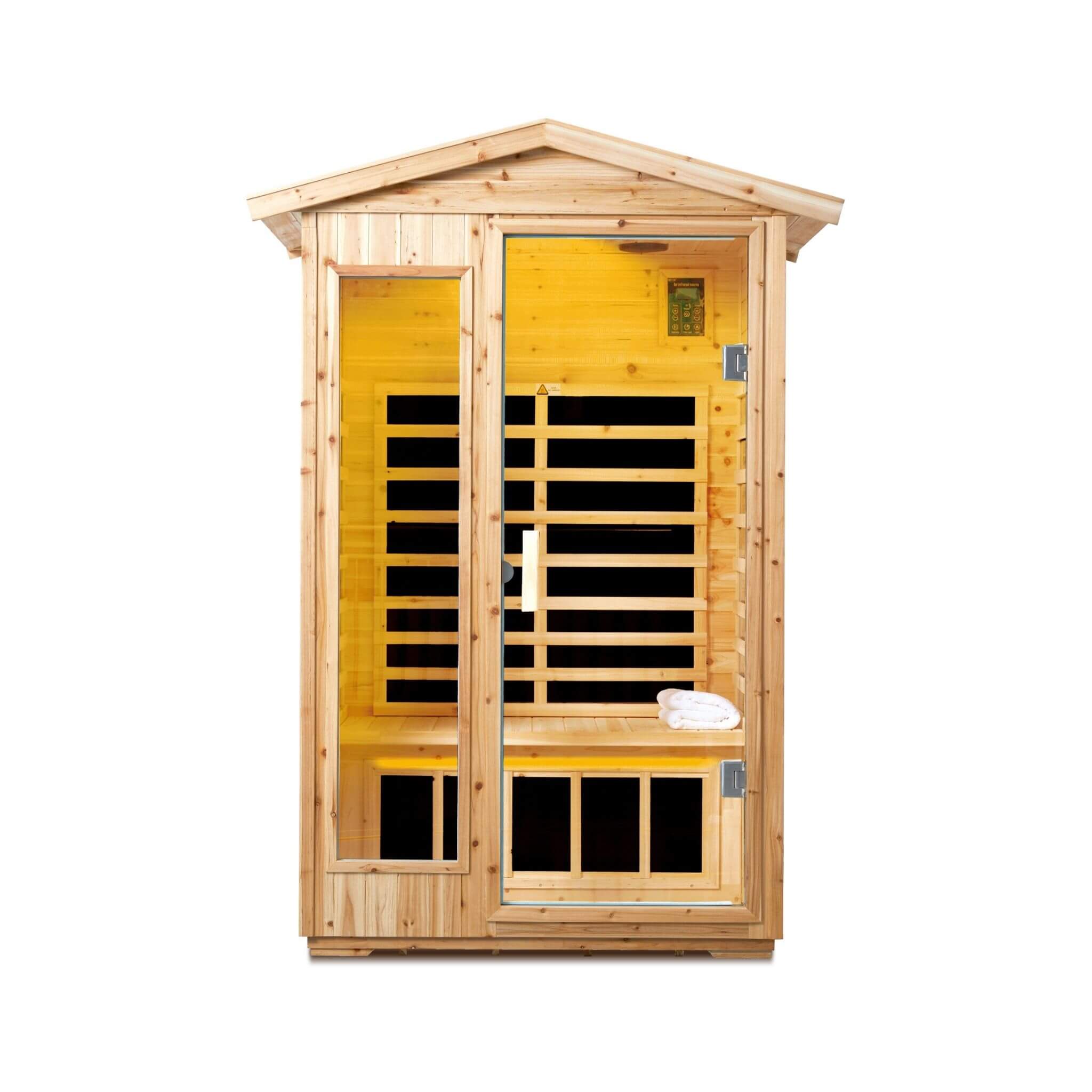 Thermora Vexa 2-Person Outdoor Infrared Sauna With Bluetooth Audio And LED Lighting (SAK28694) - The Vitality Estate