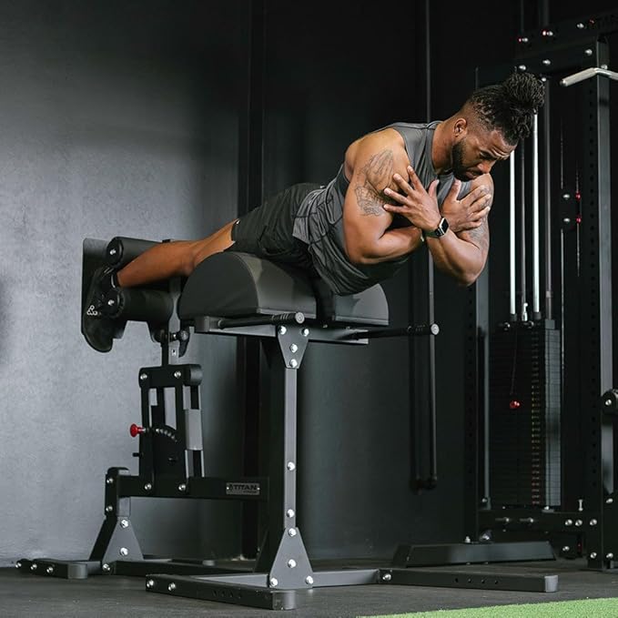 Titan Fitness Glute and Ham Developer, Adjustable GHD Machine, Comfortable Padding, Durable Steel Build, Workout Equipment for Commercial and Home Gym - The Vitality Estate