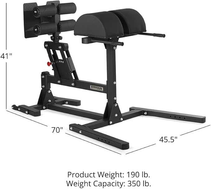 Titan Fitness Glute and Ham Developer, Adjustable GHD Machine, Comfortable Padding, Durable Steel Build, Workout Equipment for Commercial and Home Gym - The Vitality Estate