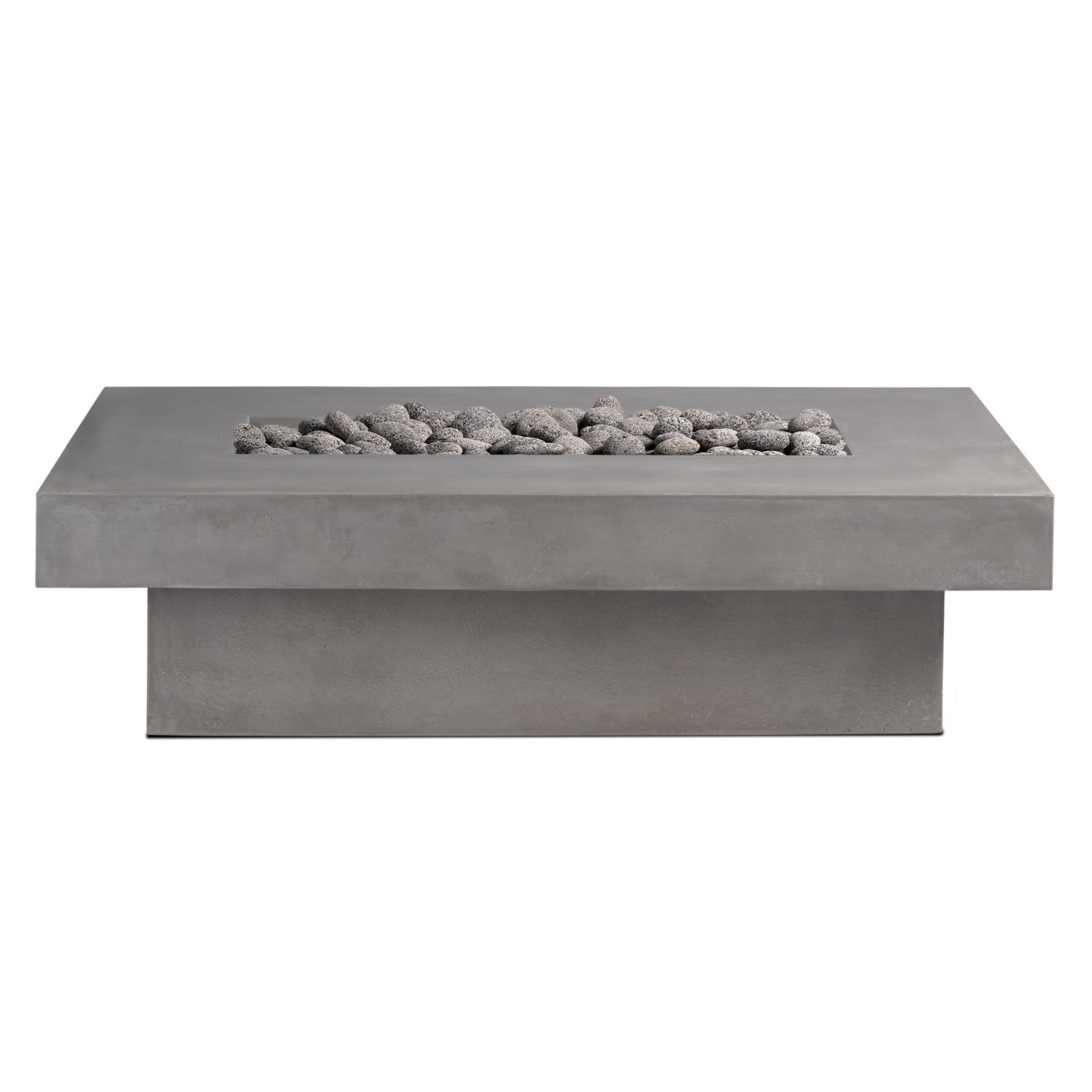 Toplina - Rectangular Concrete Fire Pit Table - The Vitality Estate