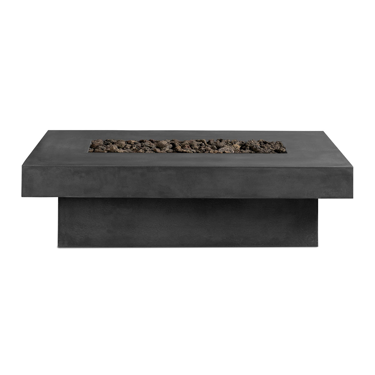Toplina - Rectangular Concrete Fire Pit Table - The Vitality Estate