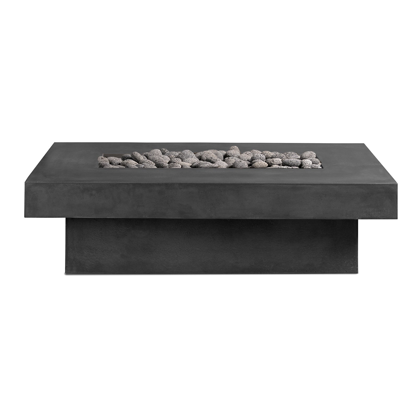 Toplina - Rectangular Concrete Fire Pit Table - The Vitality Estate