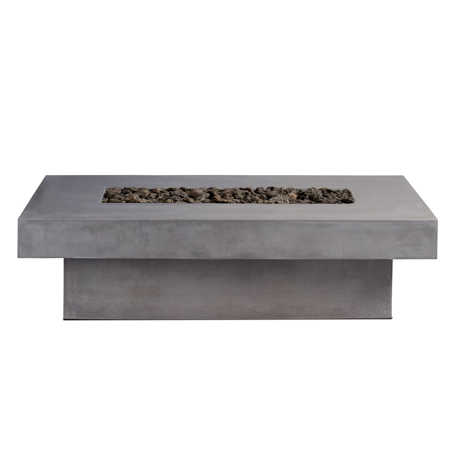 Toplina - Rectangular Concrete Fire Pit Table - The Vitality Estate