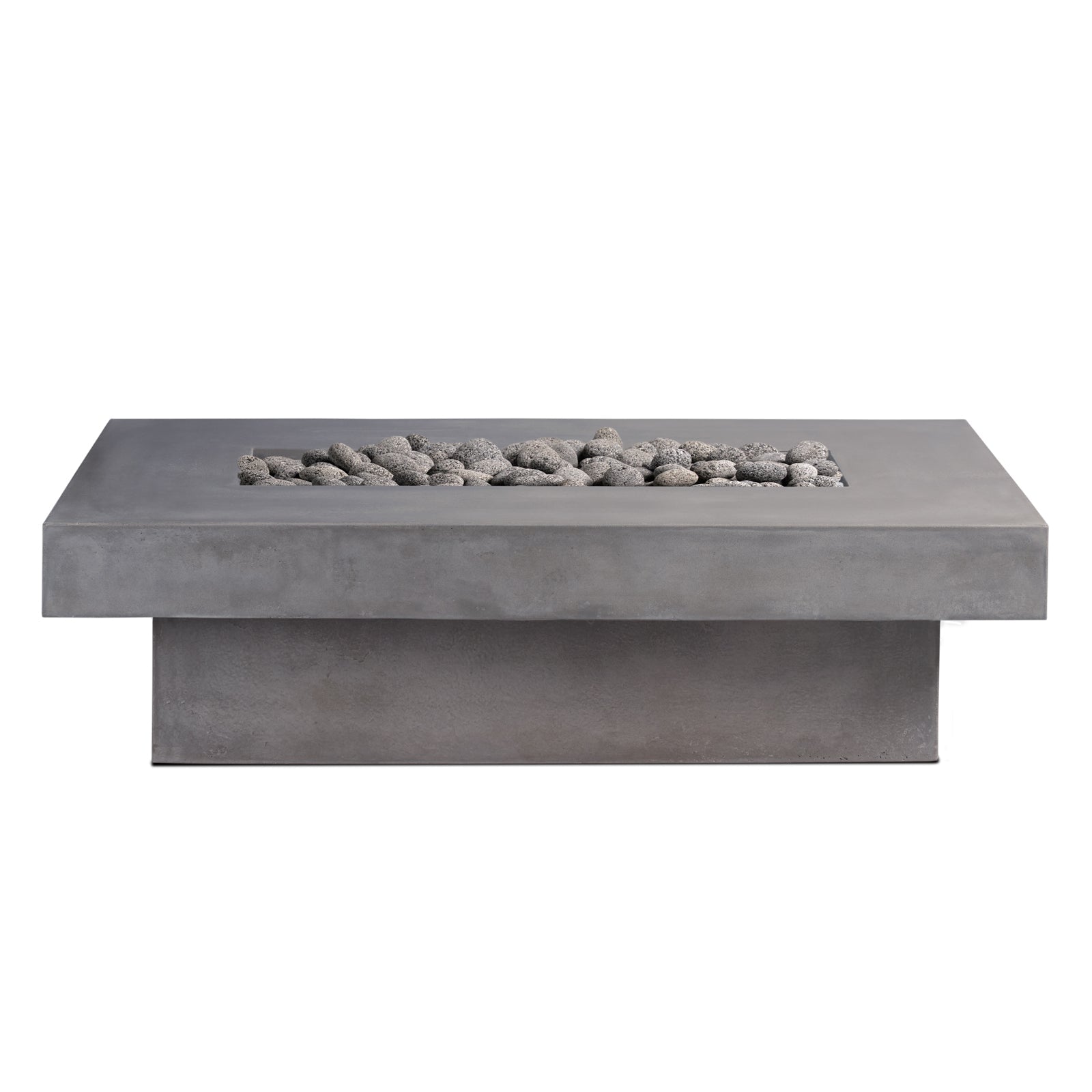 Toplina - Rectangular Concrete Fire Pit Table - The Vitality Estate