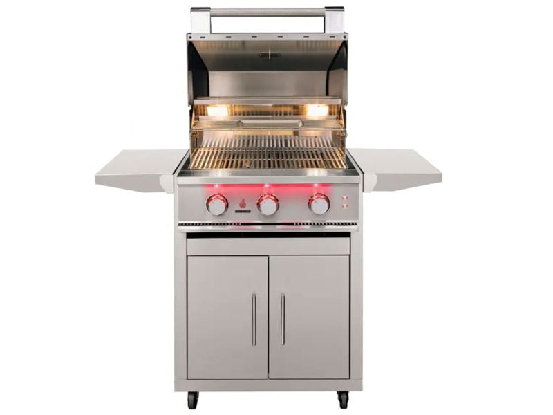 TrueFlame 25-Inch 3-Burner Freestanding Gas Grill with Grill Lights - The Vitality Estate