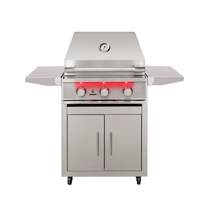 TrueFlame 25-Inch 3-Burner Freestanding Gas Grill with Grill Lights - The Vitality Estate