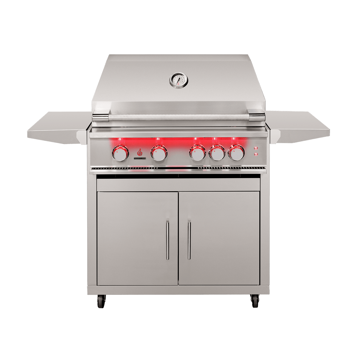 TrueFlame 32-Inch 4-Burner Freestanding Gas Grill with Rear Infrared Burner and Grill Lights - The Vitality Estate