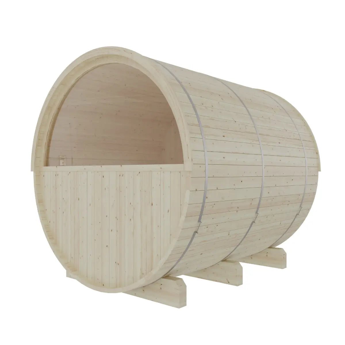 Turku Finnish Barrel Sauna with Terrace and WiFi Heater - Finnish Sauna Builders - The Vitality Estate
