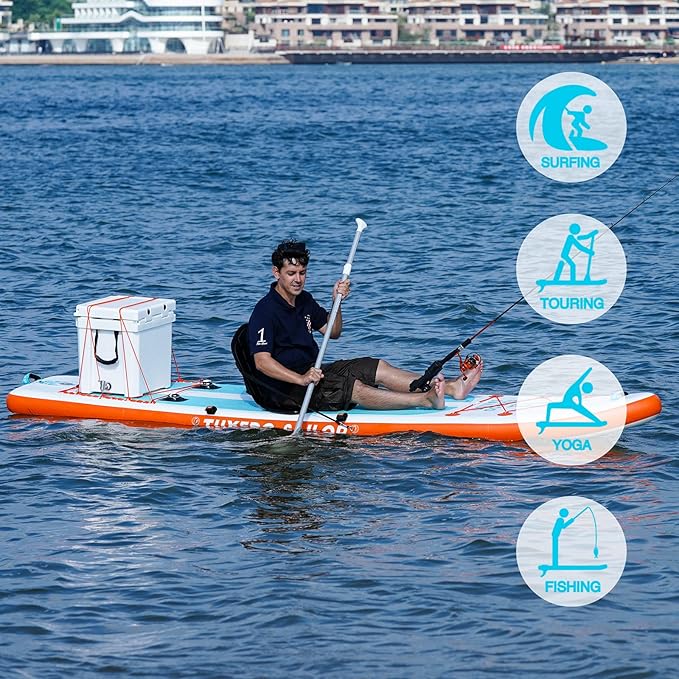 Tuxedo Sailor Kids Inflatable Paddle Board Lightweight and Safe Fishing Stand Up Paddle Board for Adults with Accessories - The Vitality Estate