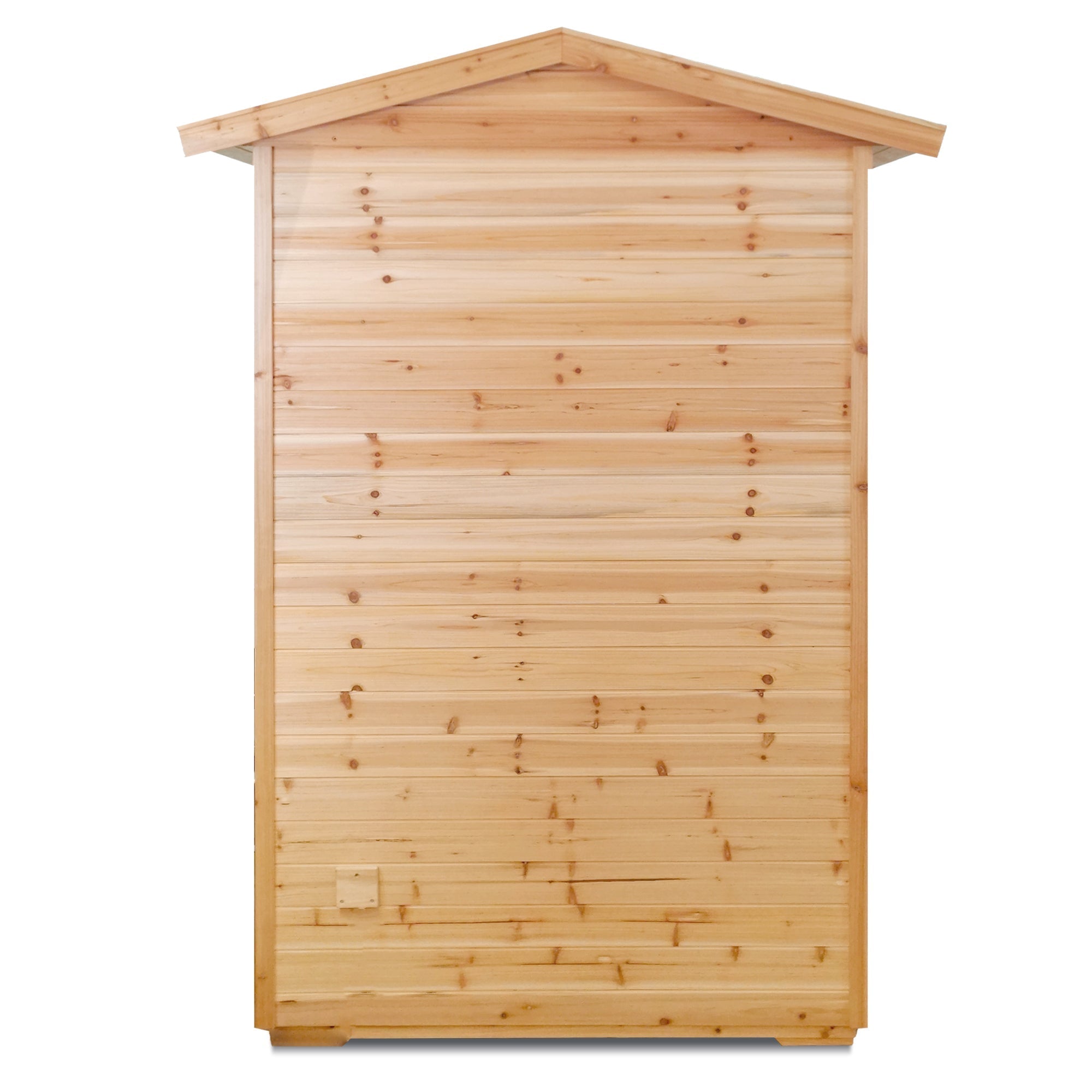 Two Person Far Infrared Old Fir Outdoor Sauna Room with Bluetooth and LED Lighting - The Vitality Estate