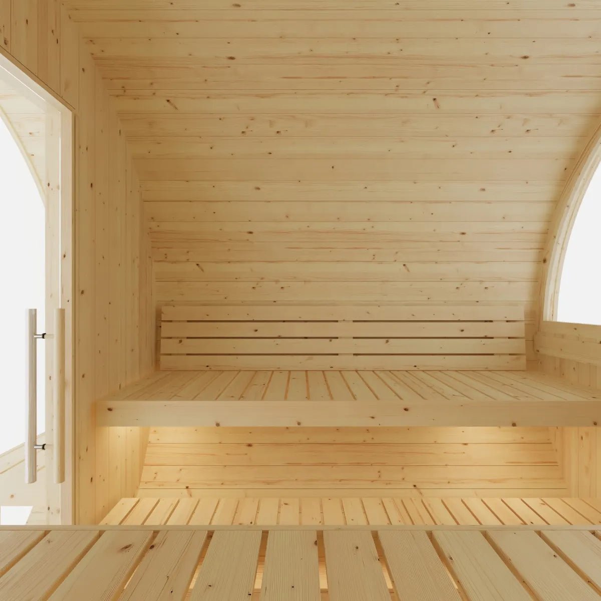 Vassa Finnish Barrel Sauna with WiFi Heater - Finnish Sauna Builders - The Vitality Estate