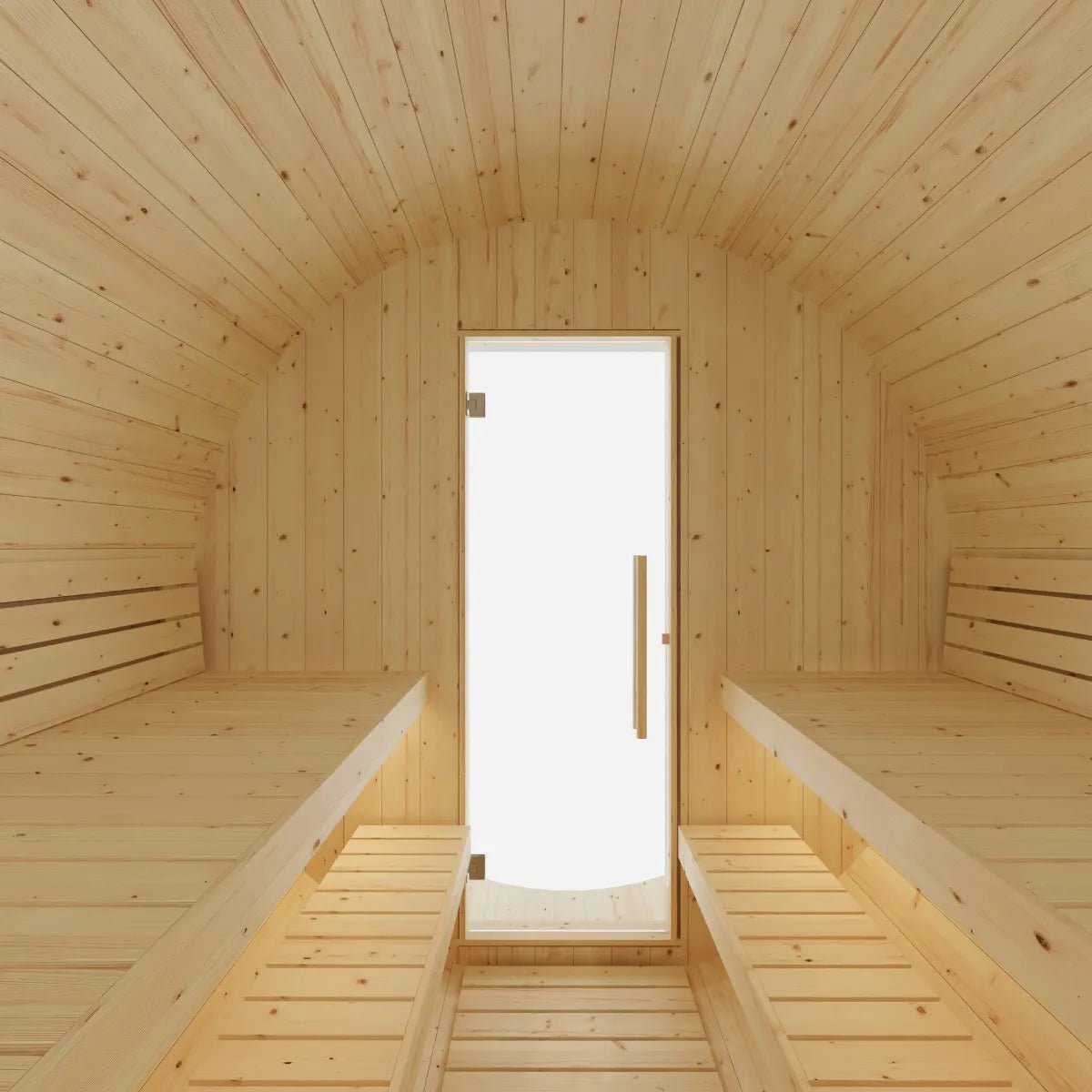 Vassa Finnish Barrel Sauna with WiFi Heater - Finnish Sauna Builders - The Vitality Estate