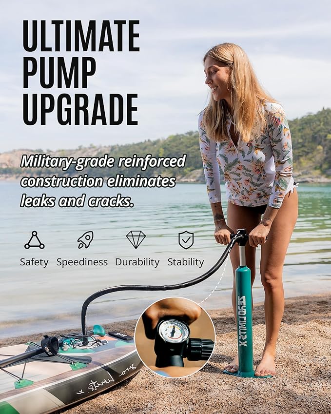 ZLX Inflatable Stand Up Paddle Board, 10'6" SUP Non-Slip Stable Deck Pad, Unique Center Fin, Premium Accessories, Portable Paddleboard for Adults, Beginners, All Skill Levels - The Vitality Estate
